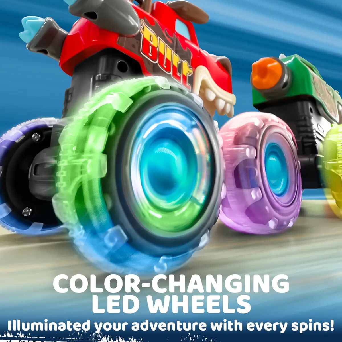 Motion-Activated Light-Up Monster Trucks 3-Pack