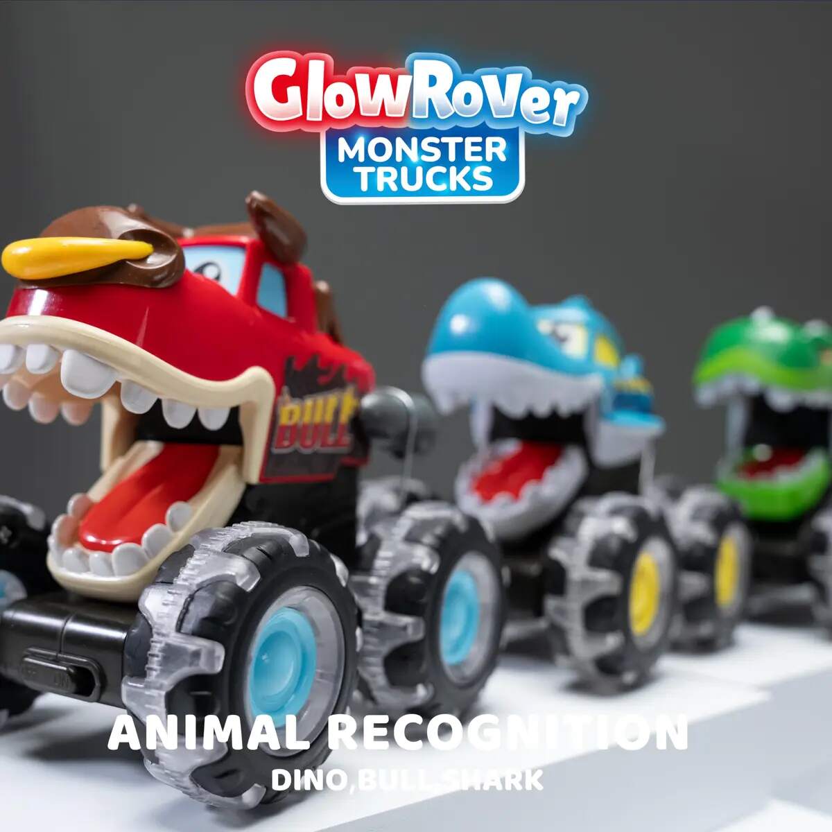Motion-Activated Light-Up Monster Trucks 3-Pack