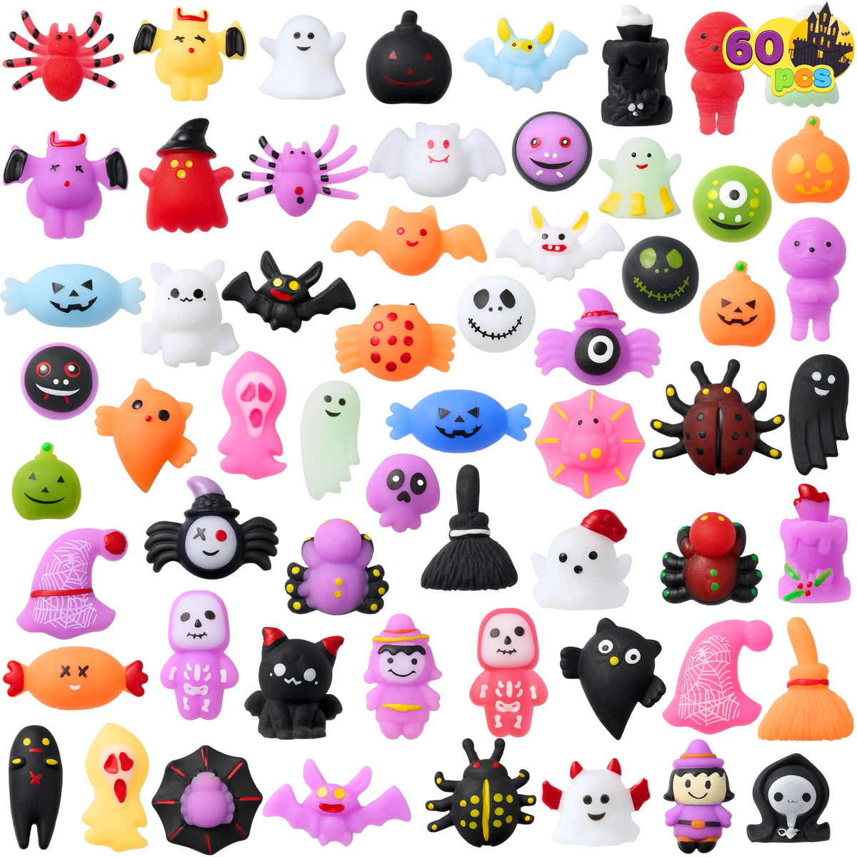 Halloween Mochi Squishy Toys Bulk Pack