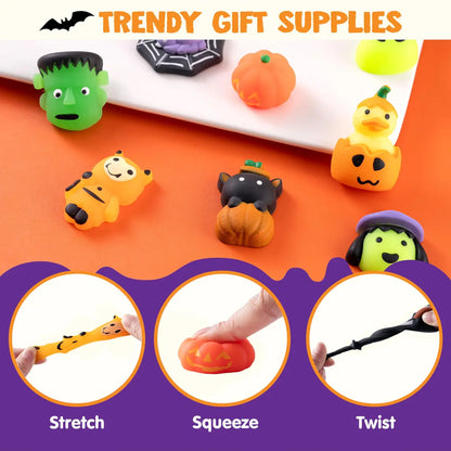 Halloween Mochi Squishy Toys Bulk Pack