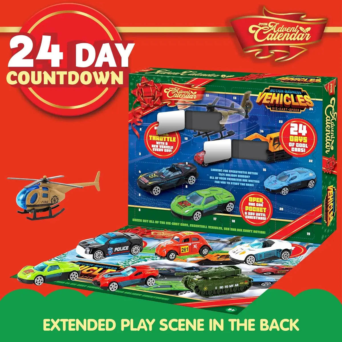 24-Day Christmas Diecast Car Advent Calendar