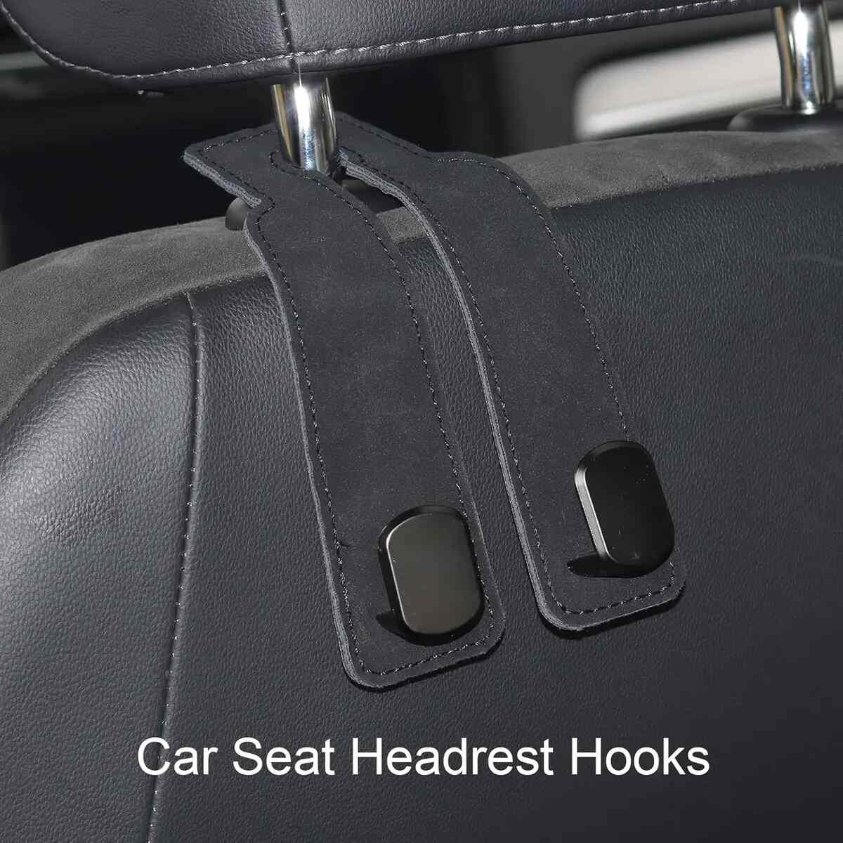 [BUY 1 GET 1 FREE] Double Metal Car Headrest Hooks 4-Pack