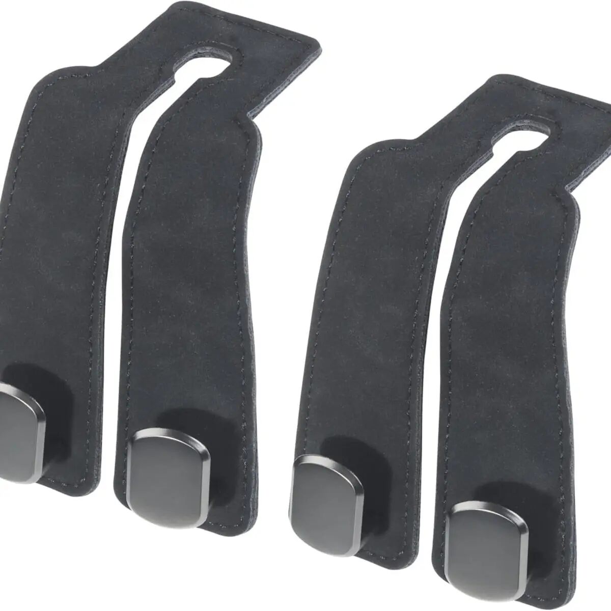 [BUY 1 GET 1 FREE] Double Metal Car Headrest Hooks 4-Pack