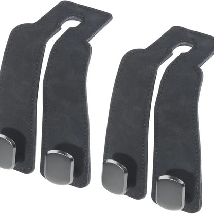 [BUY 1 GET 1 FREE] Double Metal Car Headrest Hooks 4-Pack