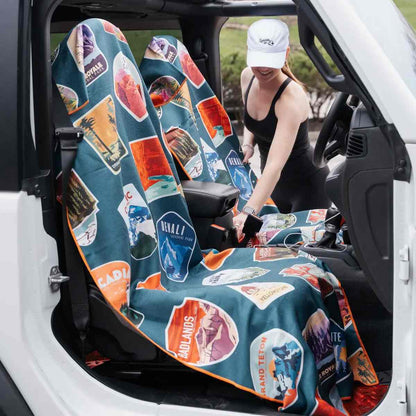 Water & Sand Resistant Car Seat Towel Cover