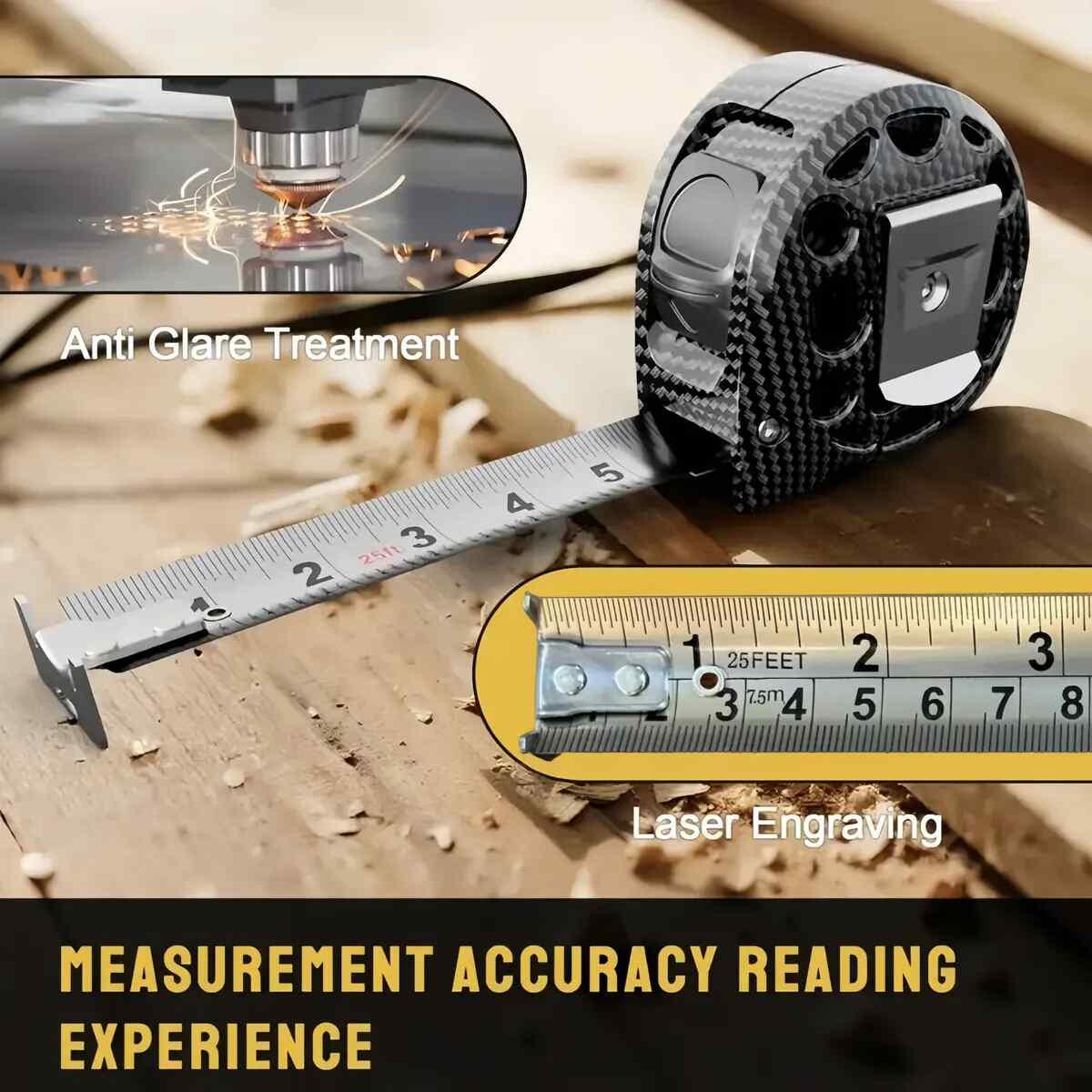 Waterproof Shockproof Stainless Steel Tape Measure