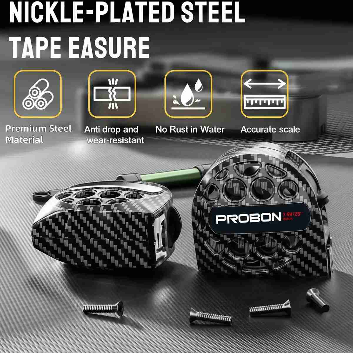 Waterproof Shockproof Stainless Steel Tape Measure