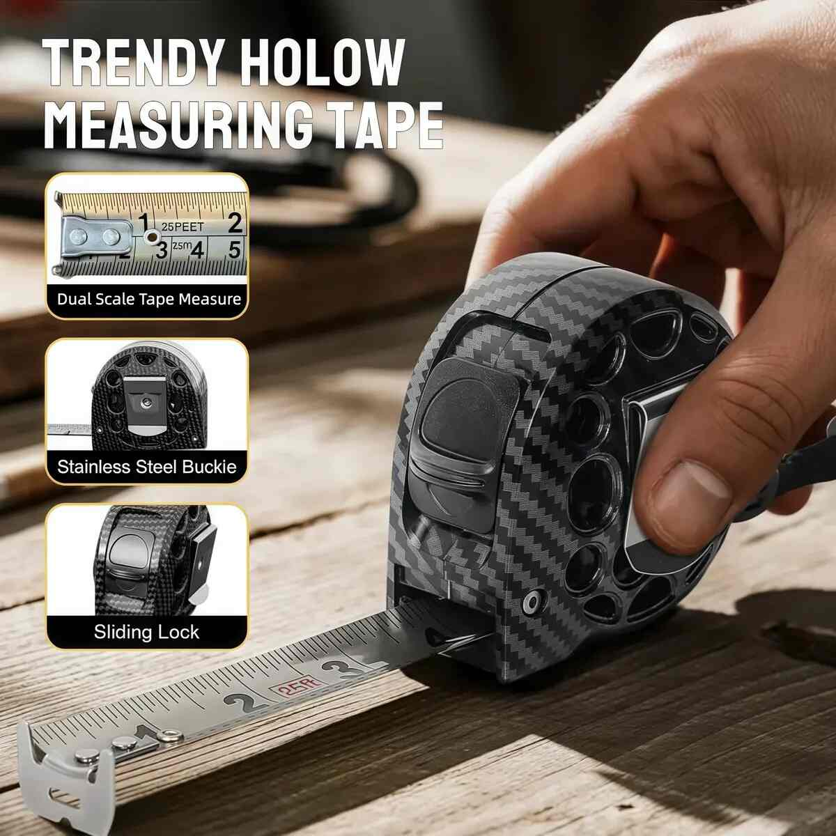 Waterproof Shockproof Stainless Steel Tape Measure