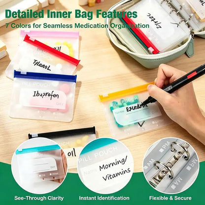 [BUY 1 GET 1 FREE] Waterproof 14-Pouch Travel Pill Organizer