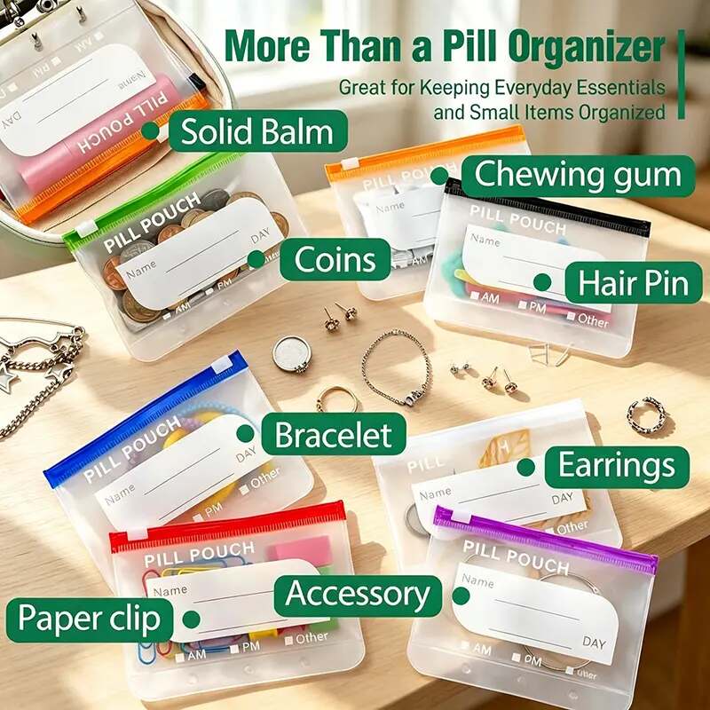 [BUY 1 GET 1 FREE] Waterproof 14-Pouch Travel Pill Organizer
