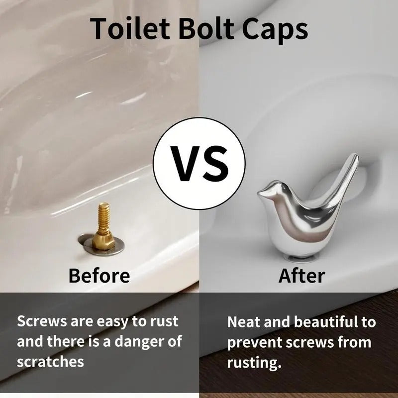 [BUY 1 GET 1 FREE] Bird-Shaped Rust-Resistant Toilet Bolt Covers