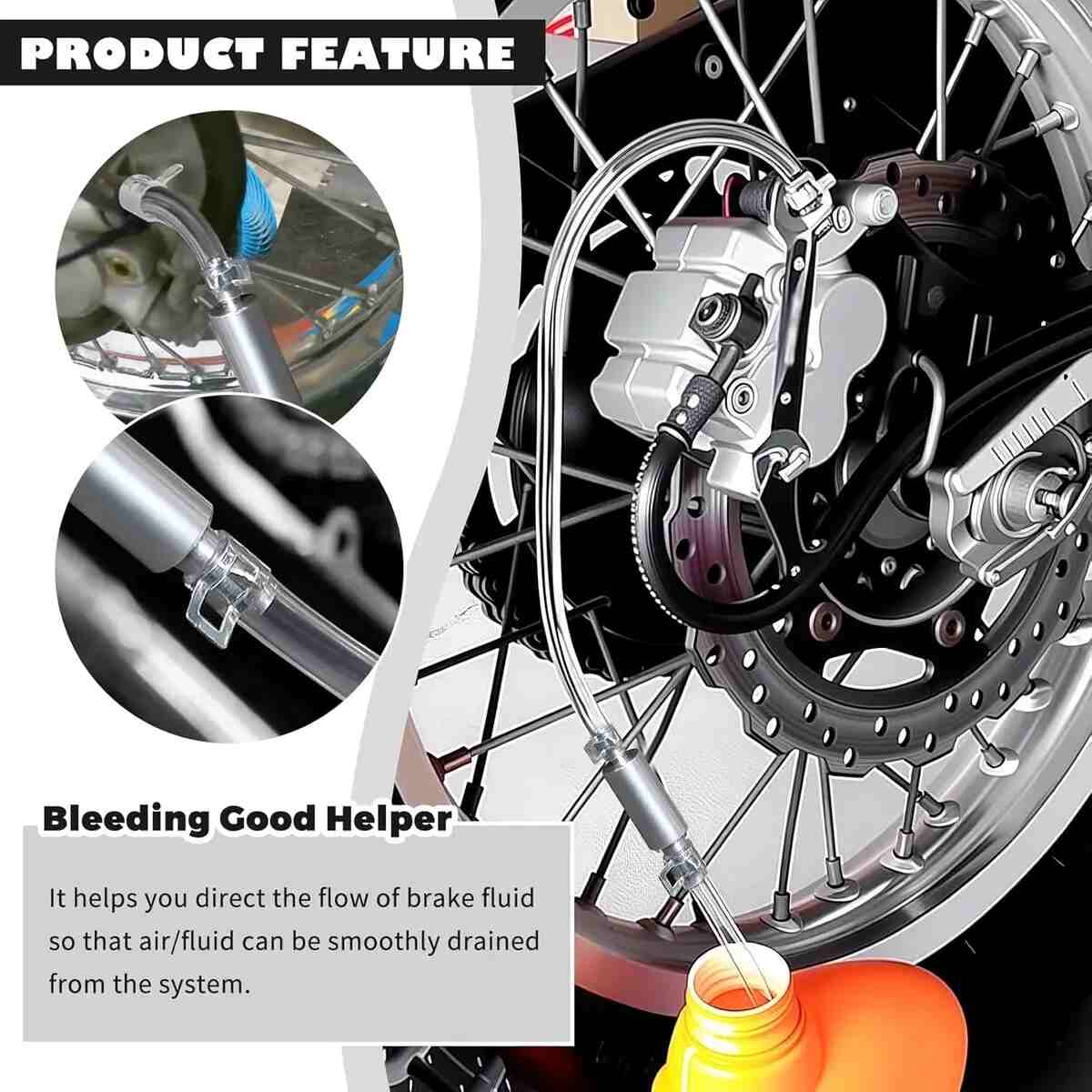 [BUY 1 GET 1 FREE] One-Way Valve Brake Bleeder Hose Kit