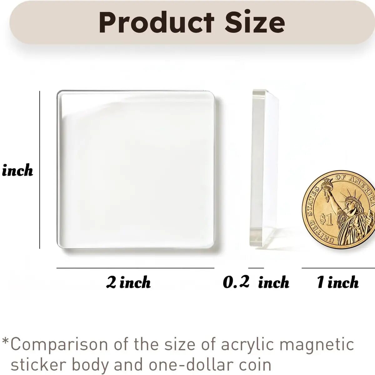[BUY 1 GET 1 FREE] 2-Inch Acrylic Photo Magnet Frames
