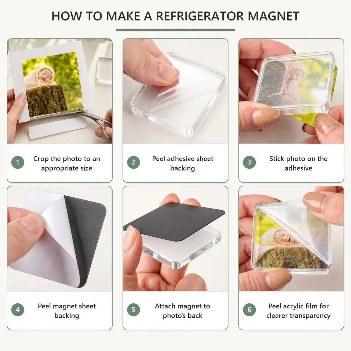 [BUY 1 GET 1 FREE] 2-Inch Acrylic Photo Magnet Frames