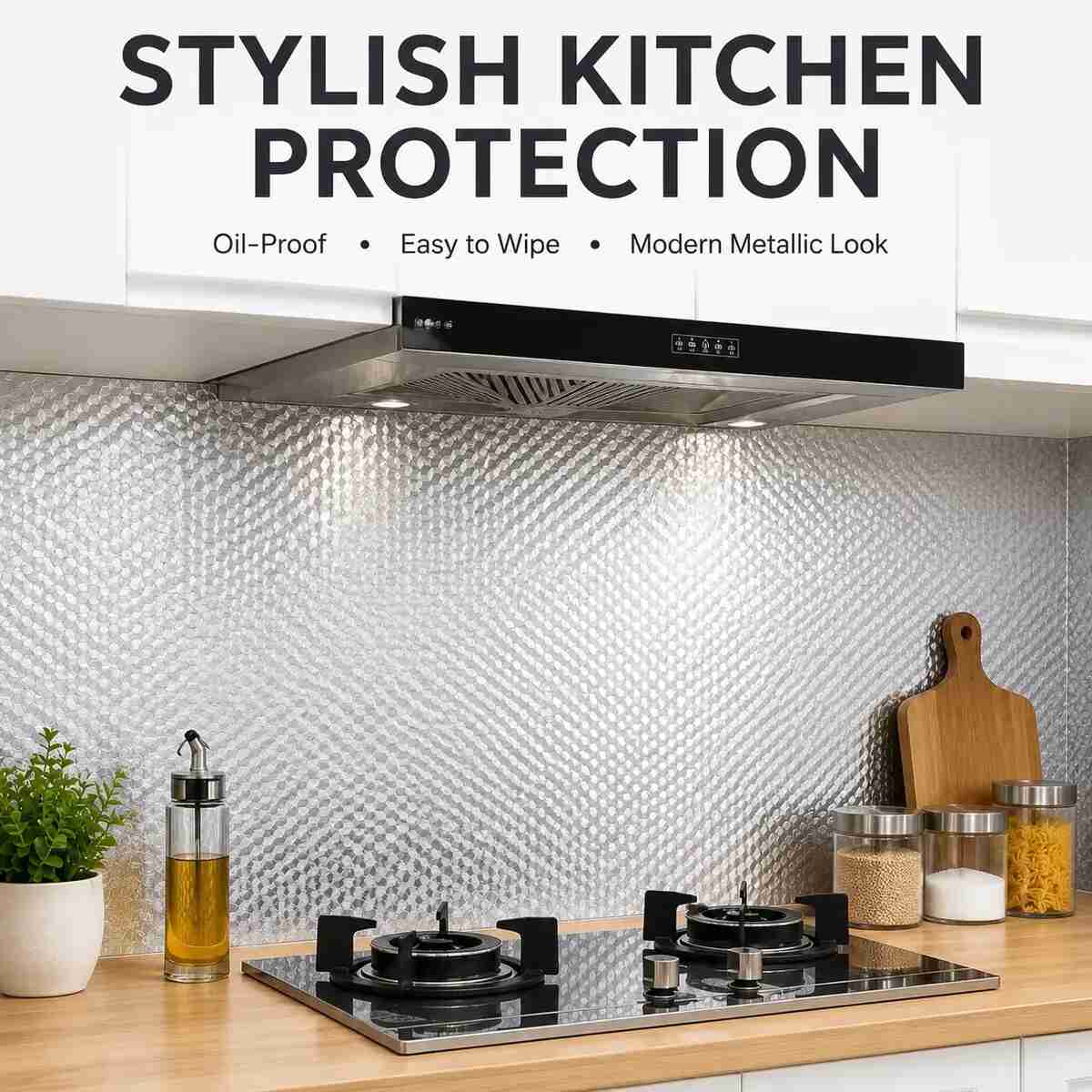 [BUY 1 GET 1 FREE] Oil-Proof Waterproof Aluminum Backsplash Wallpaper