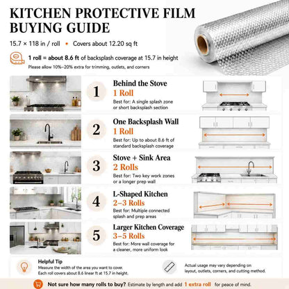 [BUY 1 GET 1 FREE] Oil-Proof Waterproof Aluminum Backsplash Wallpaper