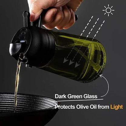 [BUY 1 GET 1 FREE] Dark Glass 2-in-1 Oil Sprayer Dispenser