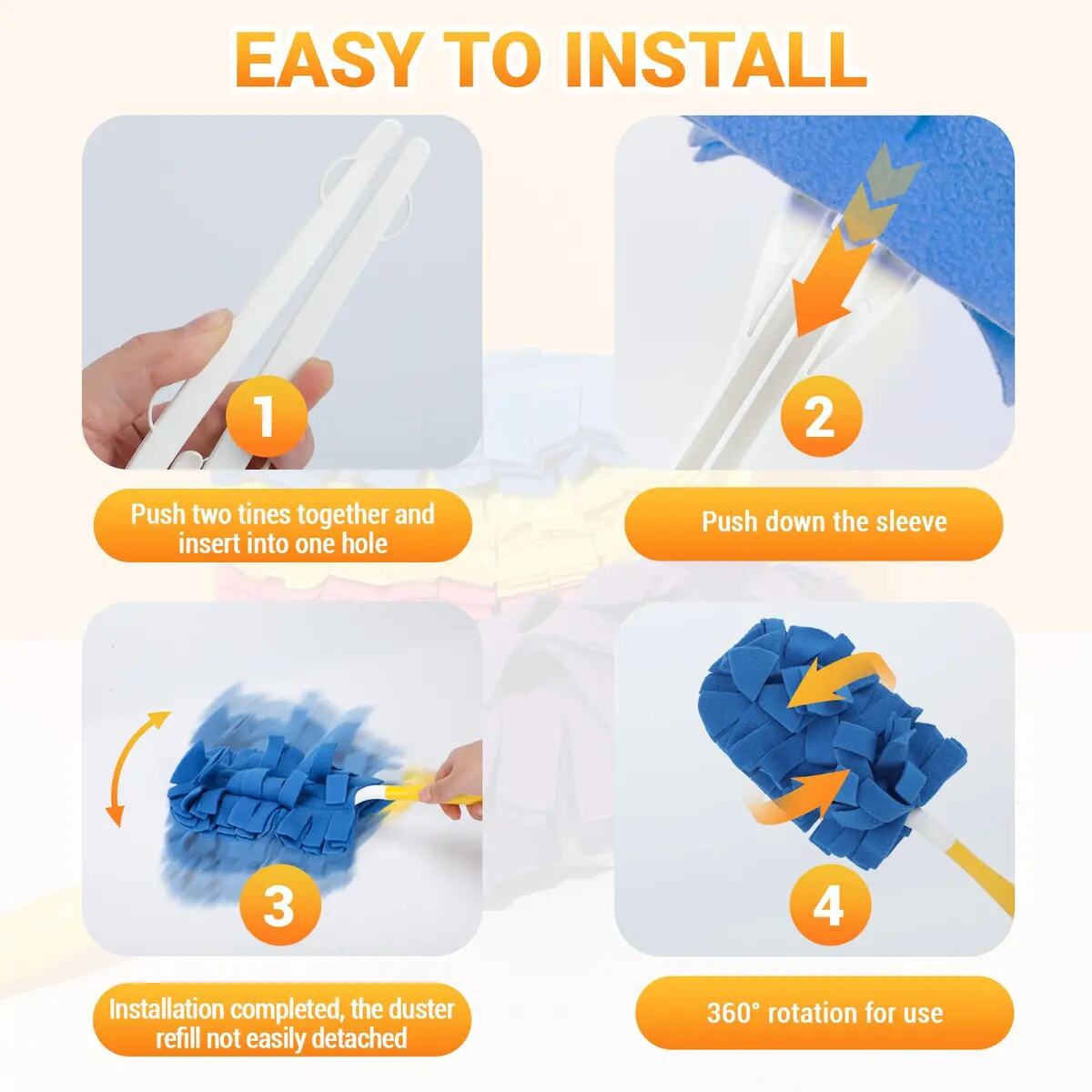 [BUY 1 GET 1 FREE] Washable Electrostatic Duster Refills 6-Pack