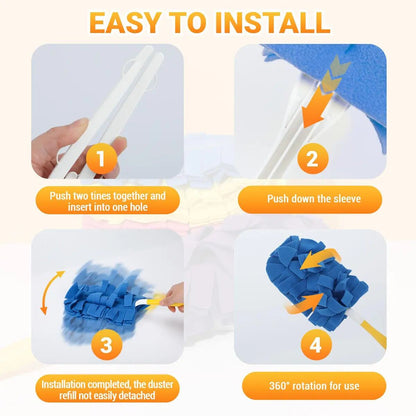[BUY 1 GET 1 FREE] Washable Electrostatic Duster Refills 6-Pack