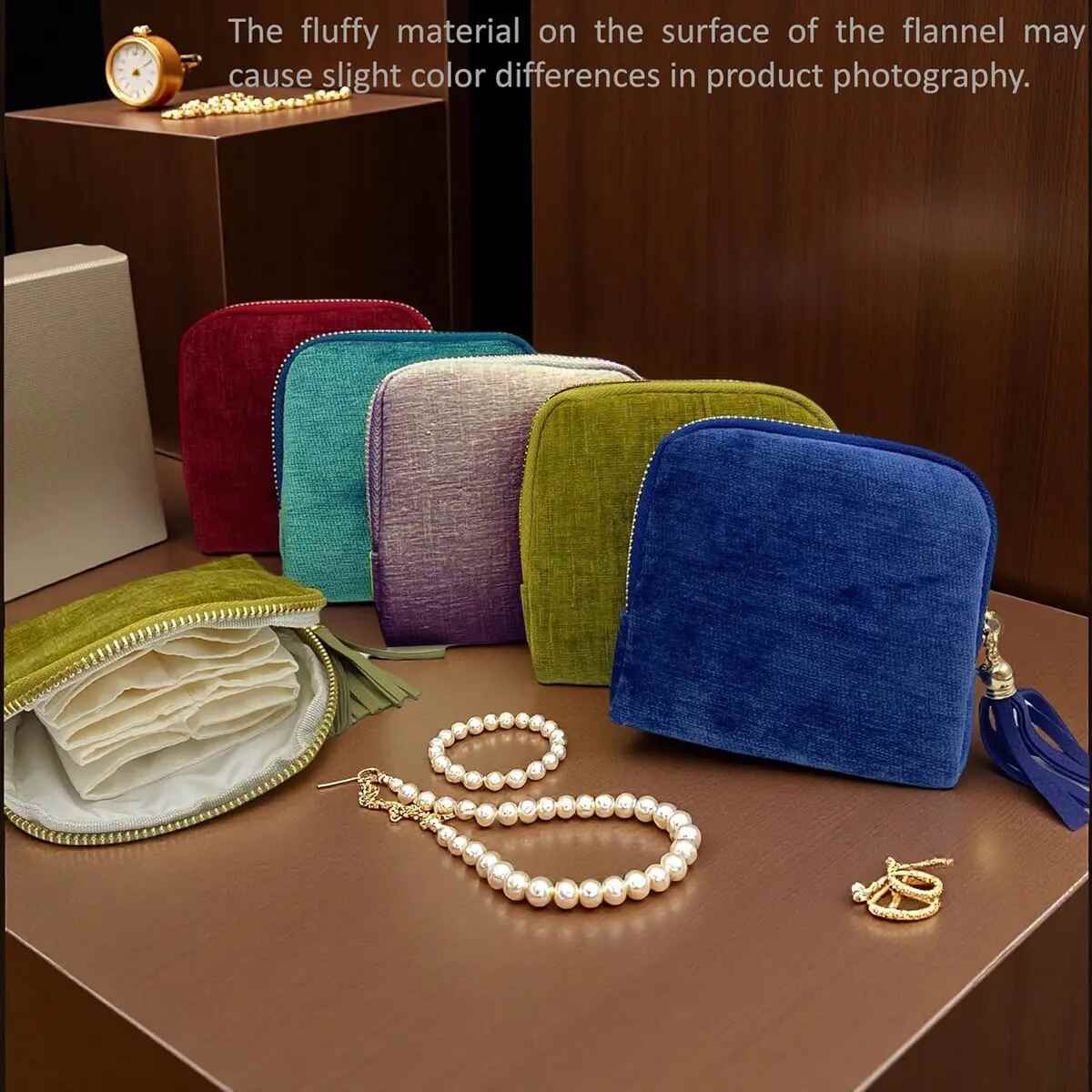 [BUY 1 GET 1 FREE] 5-Compartment Zipper Travel Jewelry Organizer