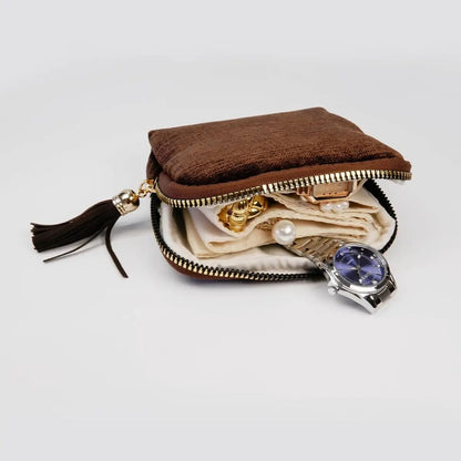 [BUY 1 GET 1 FREE] 5-Compartment Zipper Travel Jewelry Organizer