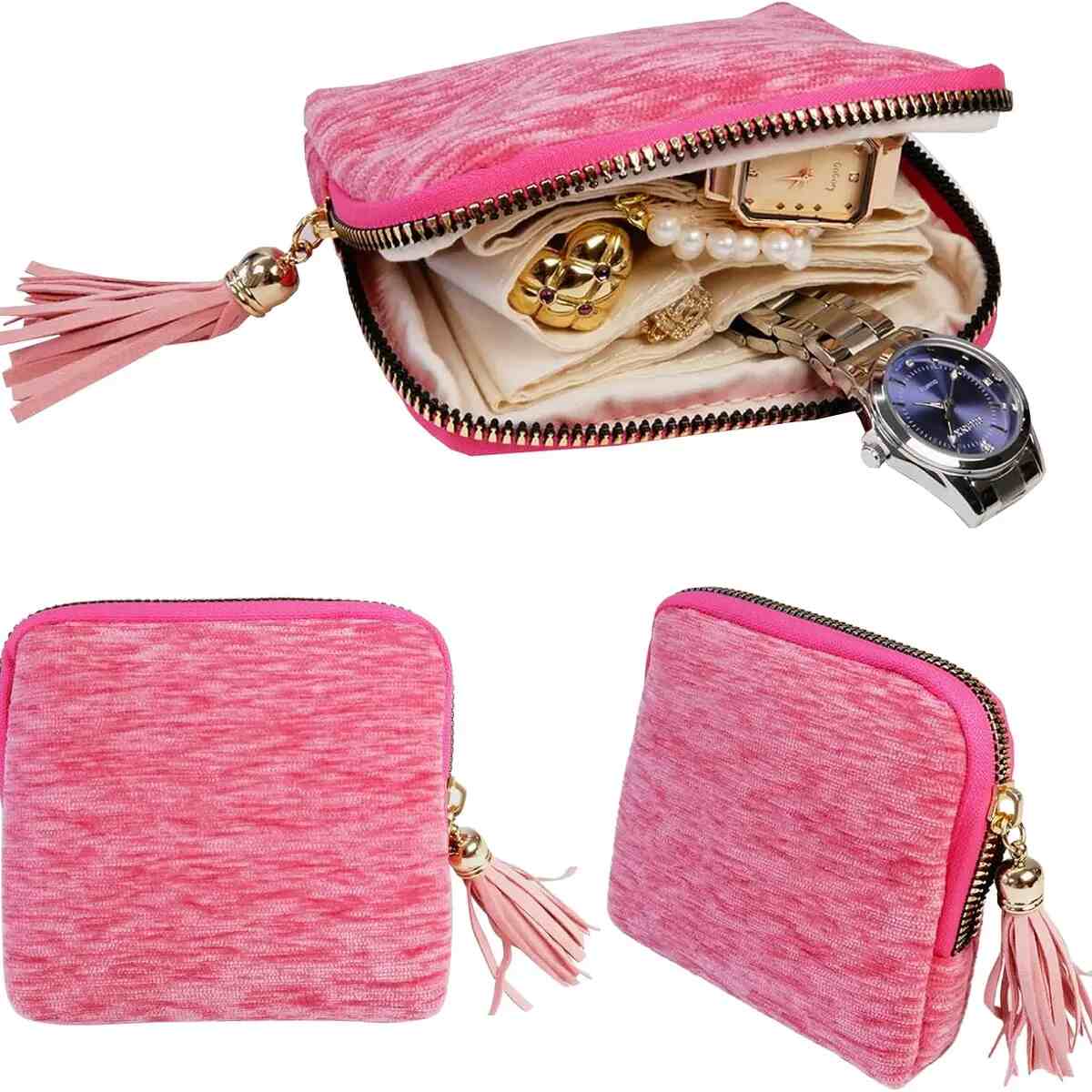 [BUY 1 GET 1 FREE] 5-Compartment Zipper Travel Jewelry Organizer