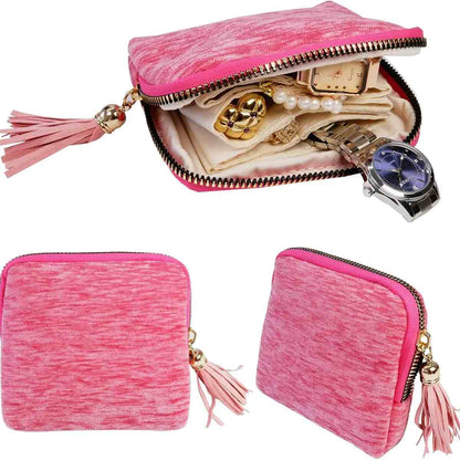 [BUY 1 GET 1 FREE] 5-Compartment Zipper Travel Jewelry Organizer