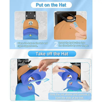 [BUY 1 GET 1 FREE] Adhesive Hat Rack for 18 Caps