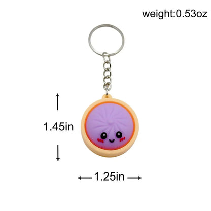 [BUY 1 GET 1 FREE] Dumpling Squishy Fidget Keychain