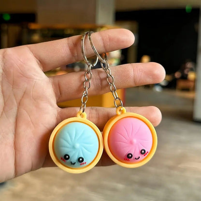 [BUY 1 GET 1 FREE] Dumpling Squishy Fidget Keychain