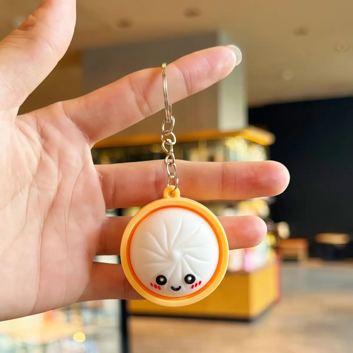 [BUY 1 GET 1 FREE] Dumpling Squishy Fidget Keychain
