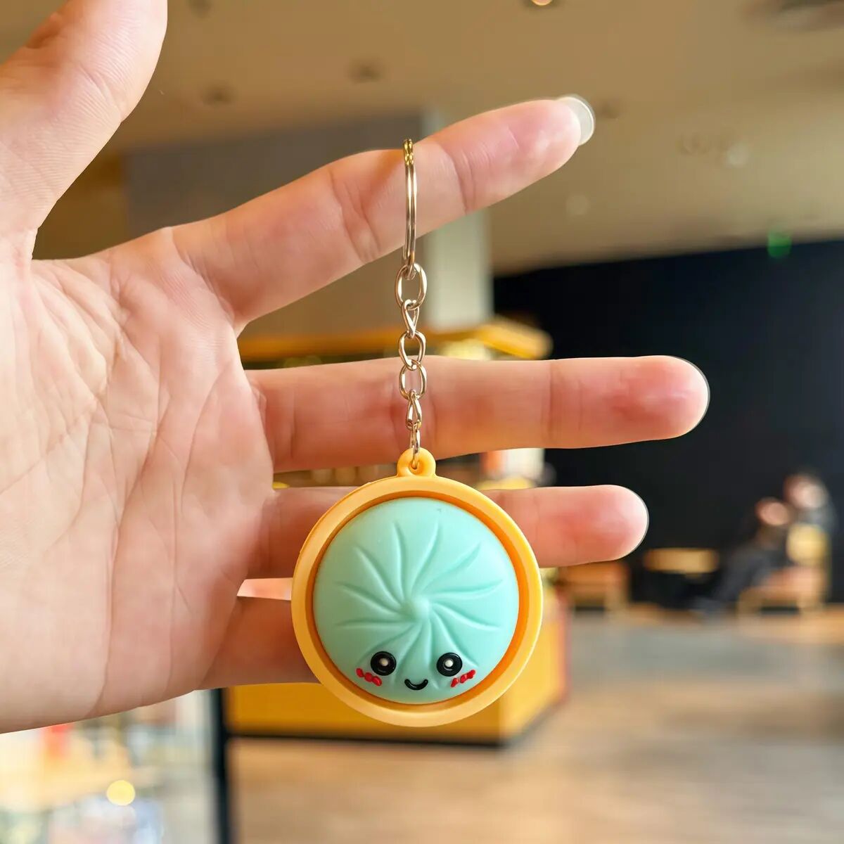 [BUY 1 GET 1 FREE] Dumpling Squishy Fidget Keychain