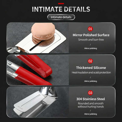[BUY 1 GET 1 FREE] Stainless Steel Steak Spatula Tongs