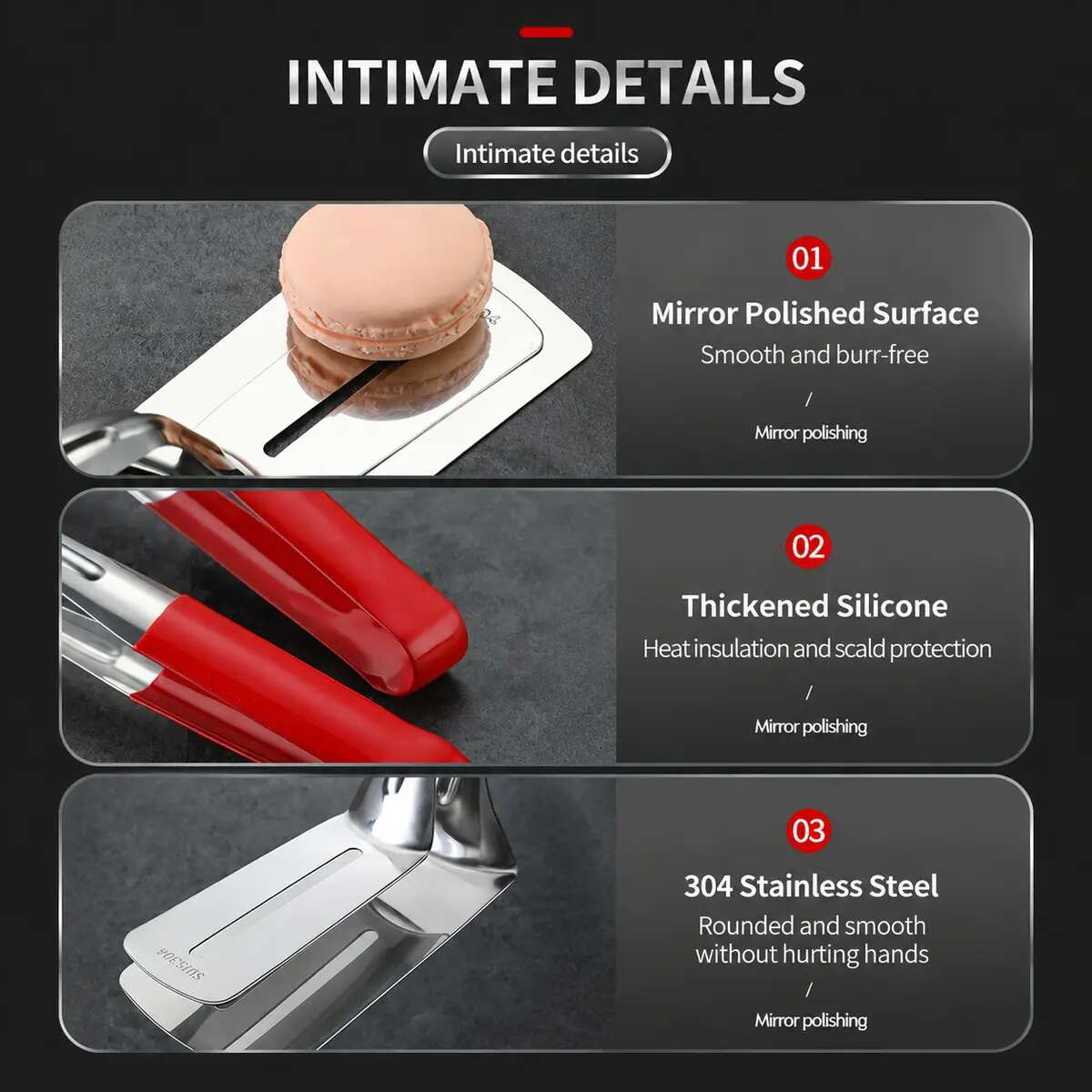 [BUY 1 GET 1 FREE] Stainless Steel Steak Spatula Tongs