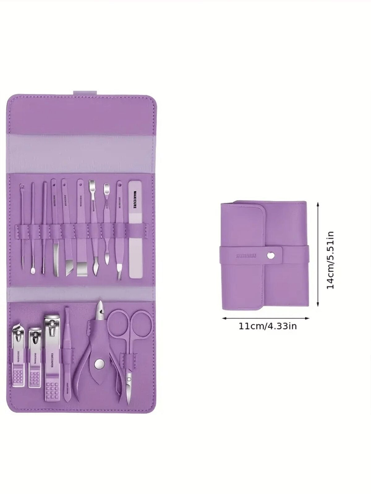 16-Piece Stainless Steel Manicure & Pedicure Set