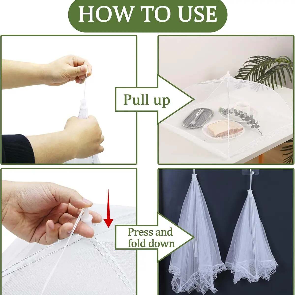 [BUY 1 GET 1 FREE] Foldable Mesh Outdoor Food Cover
