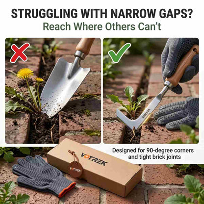 [BUY 1 GET 1 FREE] 3-Edge Stainless Steel Crevice Weeder Kit