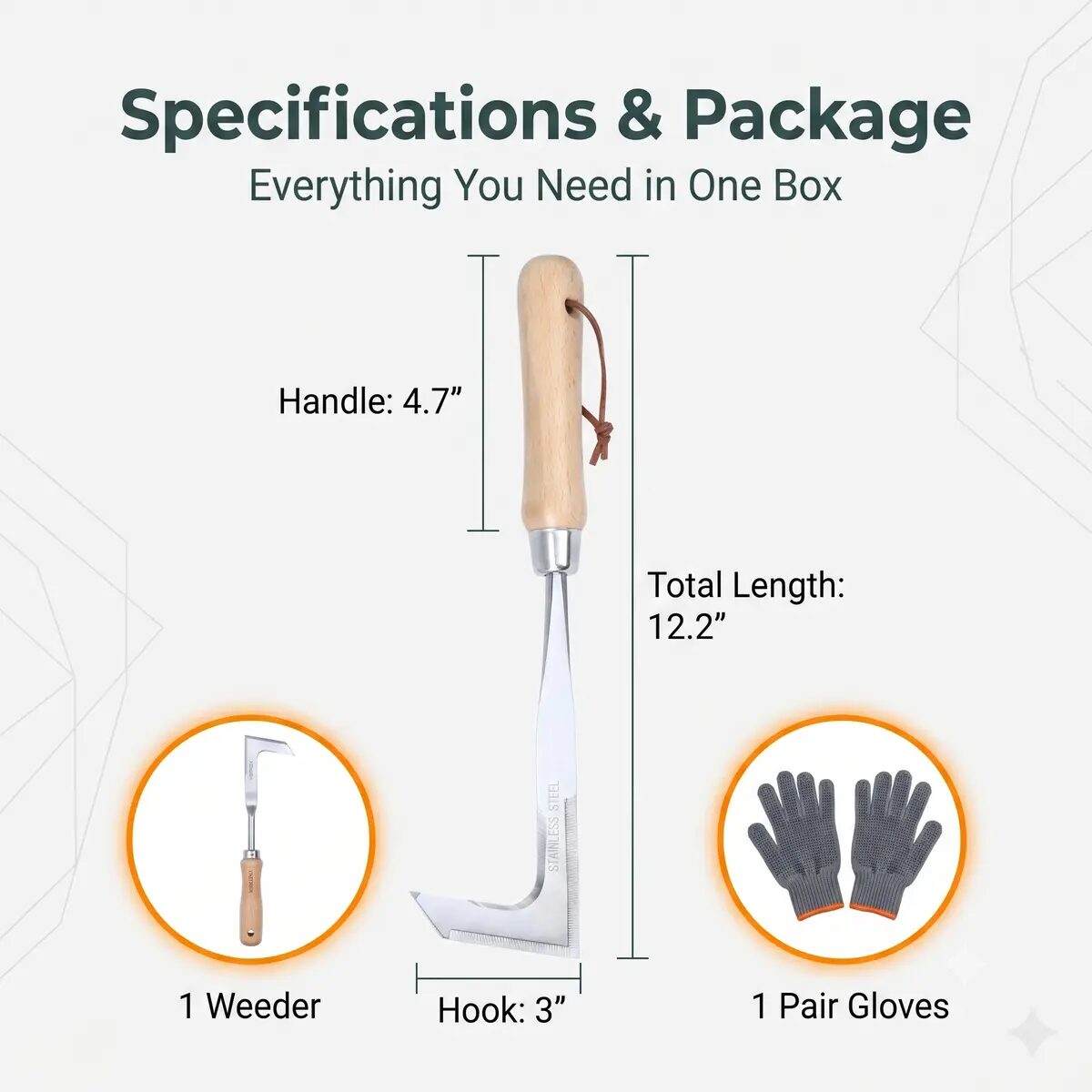 [BUY 1 GET 1 FREE] 3-Edge Stainless Steel Crevice Weeder Kit