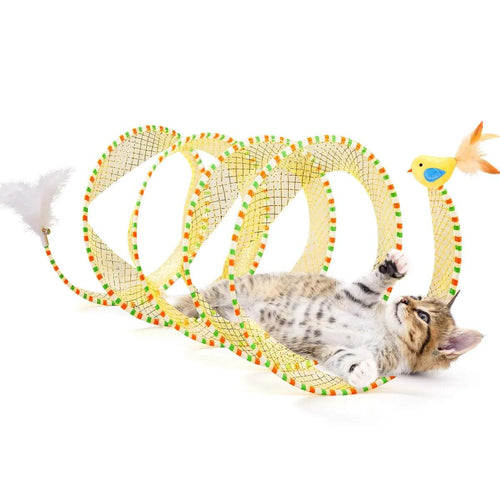 Collapsible Spiral Cat Tunnel Toy