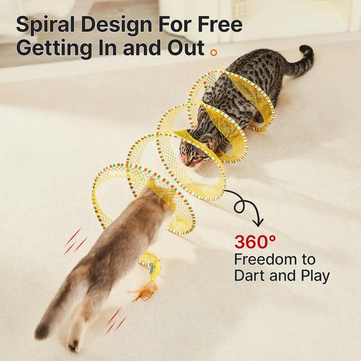 Collapsible Spiral Cat Tunnel Toy