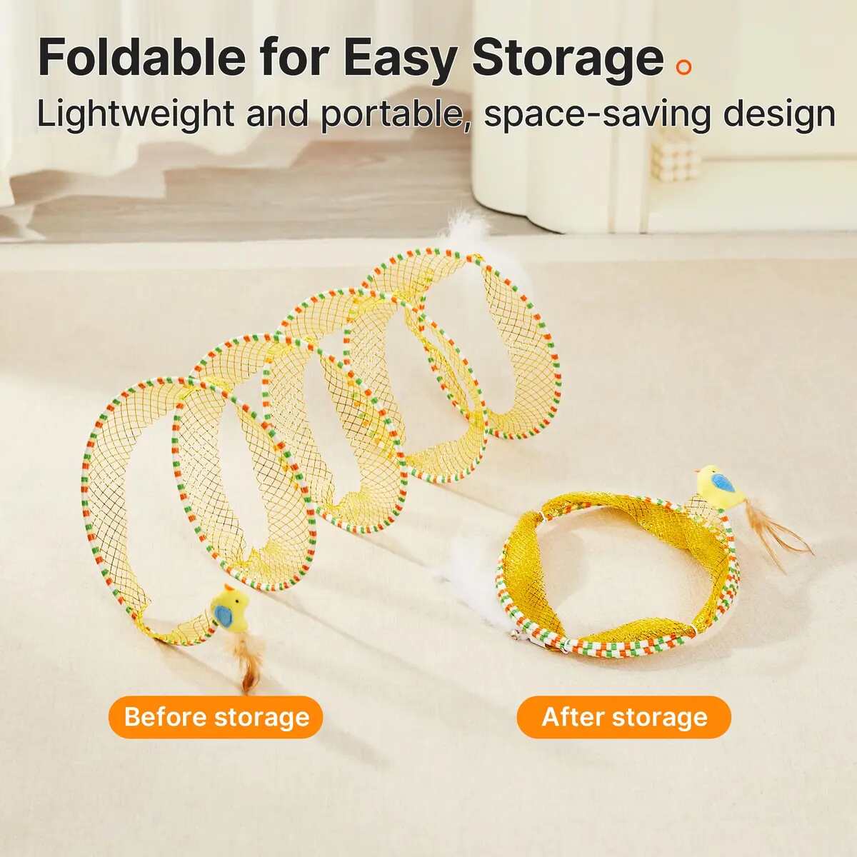 Collapsible Spiral Cat Tunnel Toy