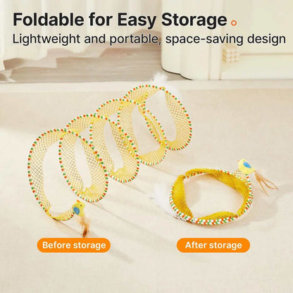 Collapsible Spiral Cat Tunnel Toy