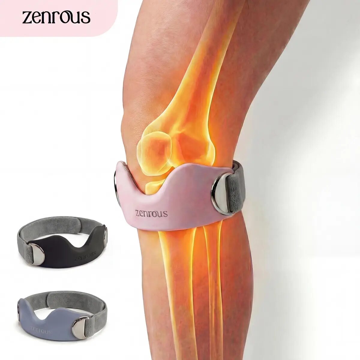 Adjustable Shock-Absorbing Patellar Bands 2-Pack
