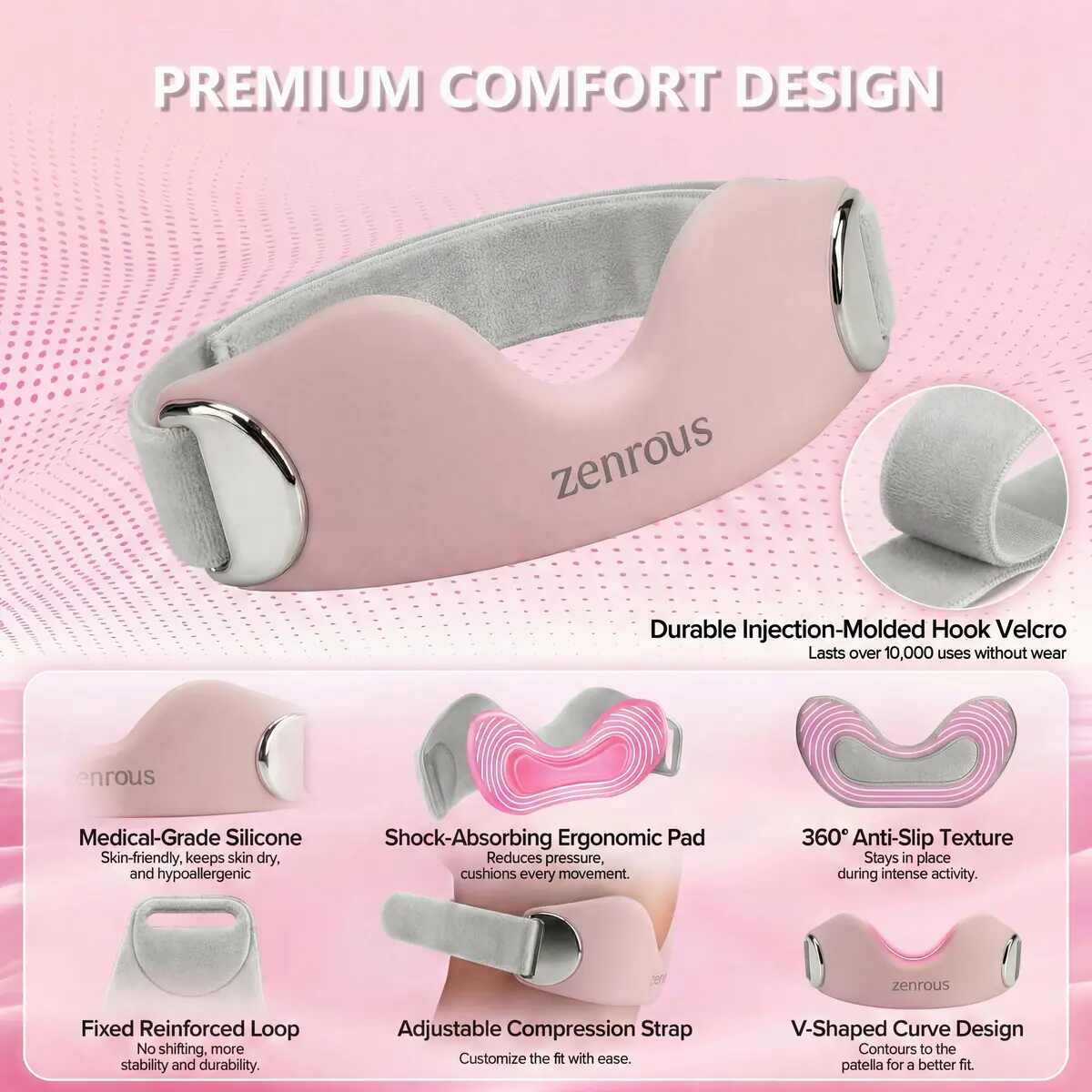 Adjustable Shock-Absorbing Patellar Bands 2-Pack