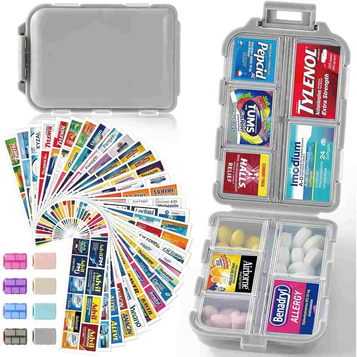 [BUY 1 GET 1 FREE] 10-Compartment Travel Pill Organizer with Labels