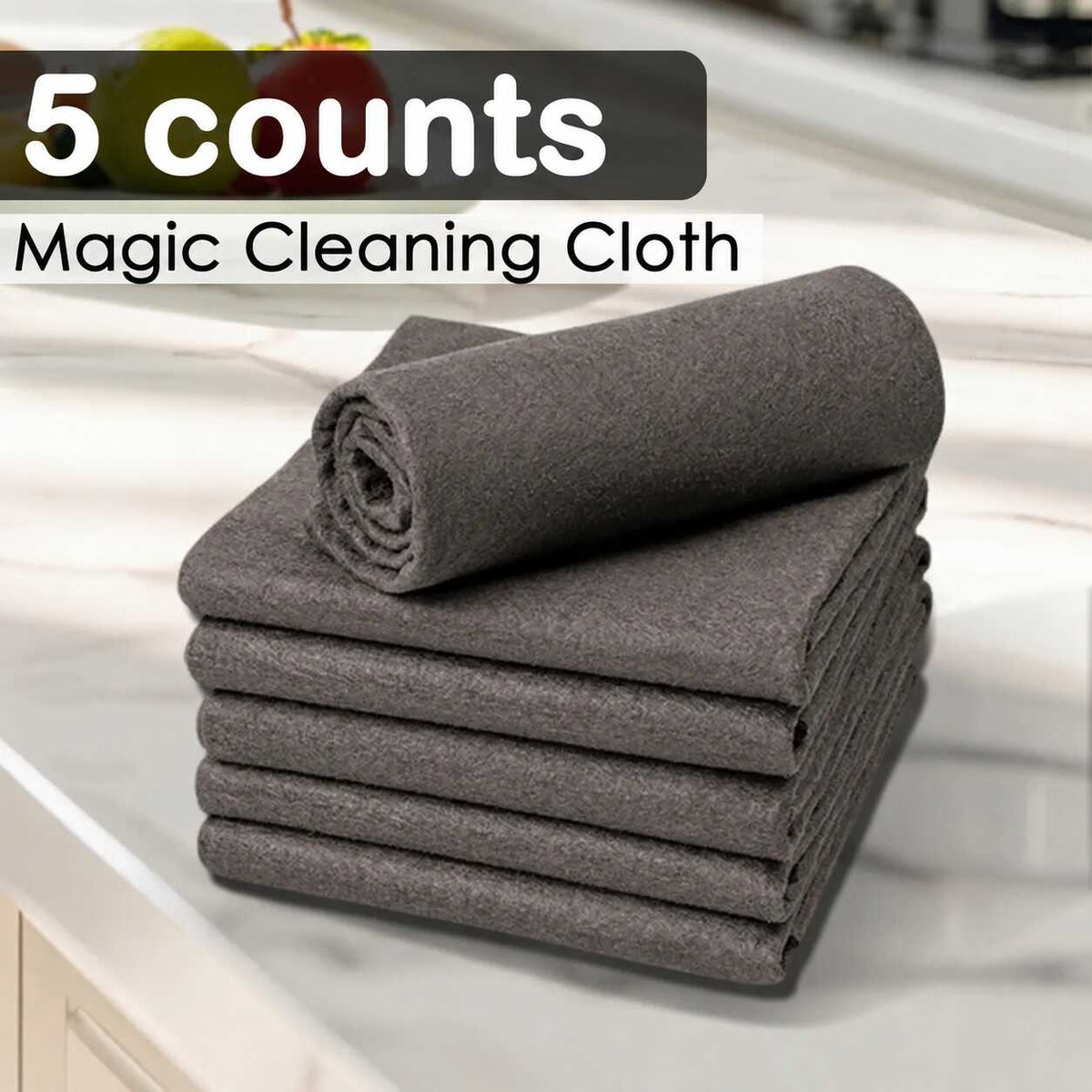 [BUY 2 GET 1 FREE] Streak-Free Magic Cleaning Cloths 5-Pack