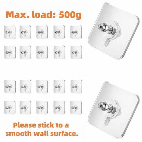 [BUY 1 GET 1 FREE] Self-Adhesive Acrylic Photo Hooks 30-Pack