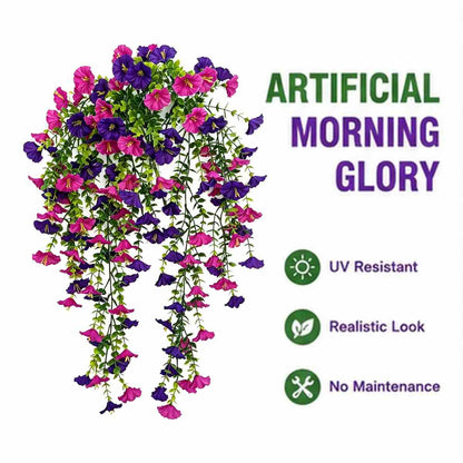 [BUY 1 GET 1 FREE] UV-Resistant Artificial Morning Glory Vines 2-Pack