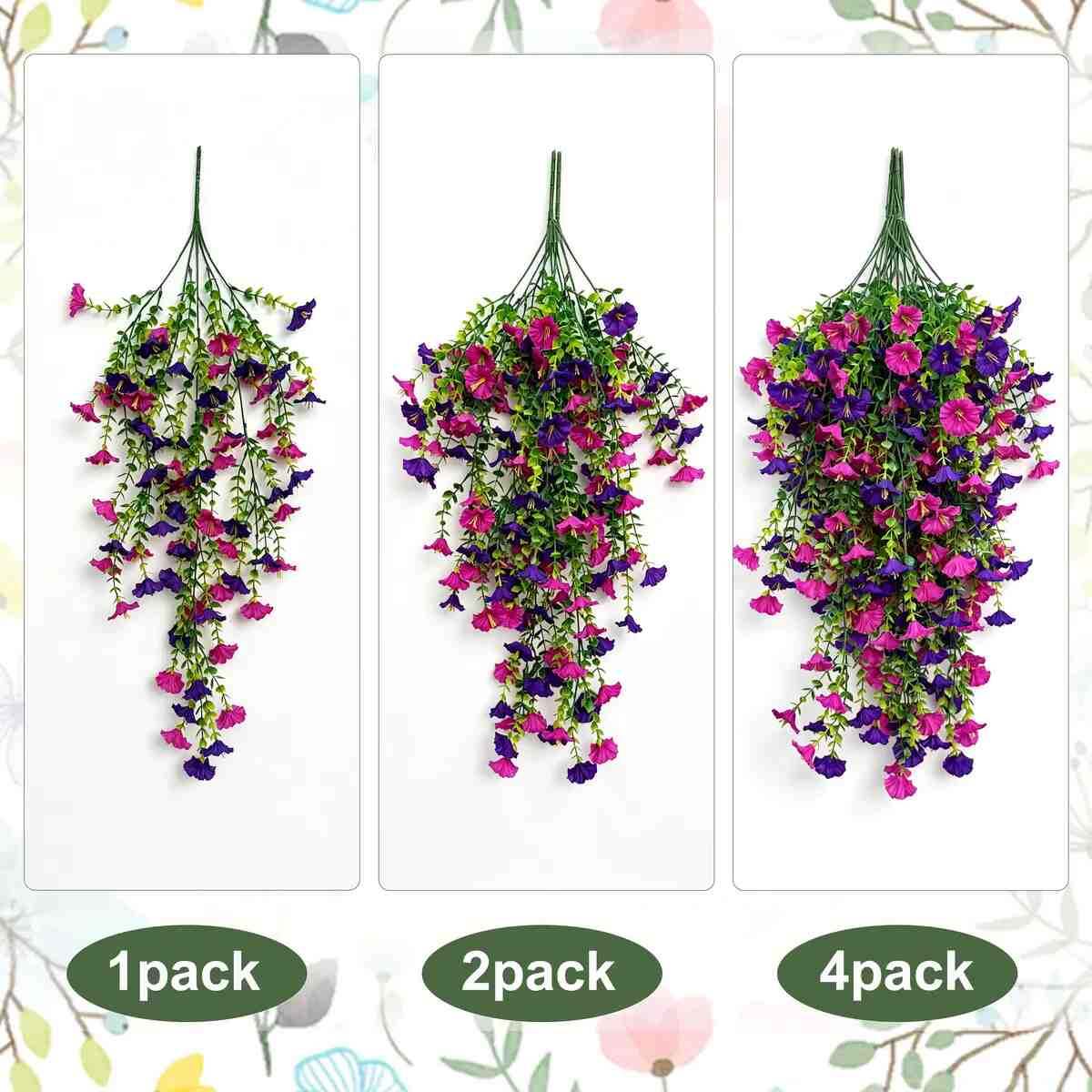 [BUY 1 GET 1 FREE] UV-Resistant Artificial Morning Glory Vines 2-Pack