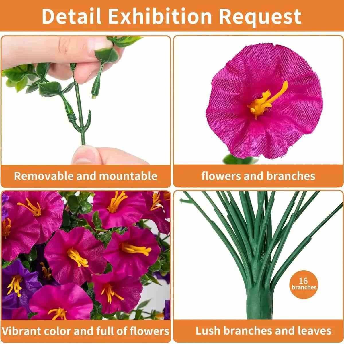 [BUY 1 GET 1 FREE] UV-Resistant Artificial Morning Glory Vines 2-Pack